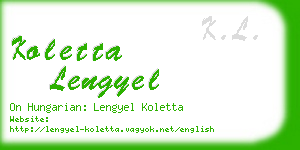koletta lengyel business card